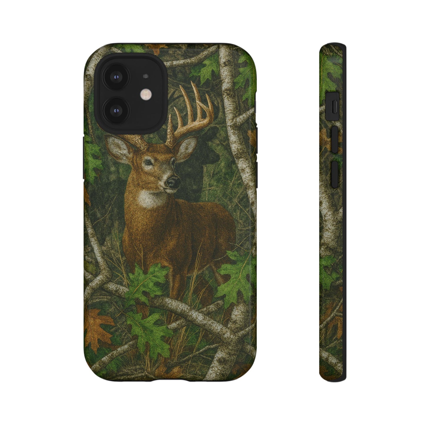 Deer Vintage Tree Camouflage Tough Phone Case