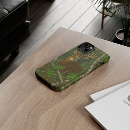 Deer Vintage Tree Camouflage Tough Phone Case