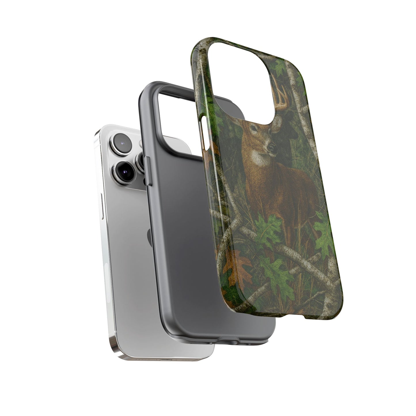 Deer Vintage Tree Camouflage Tough Phone Case