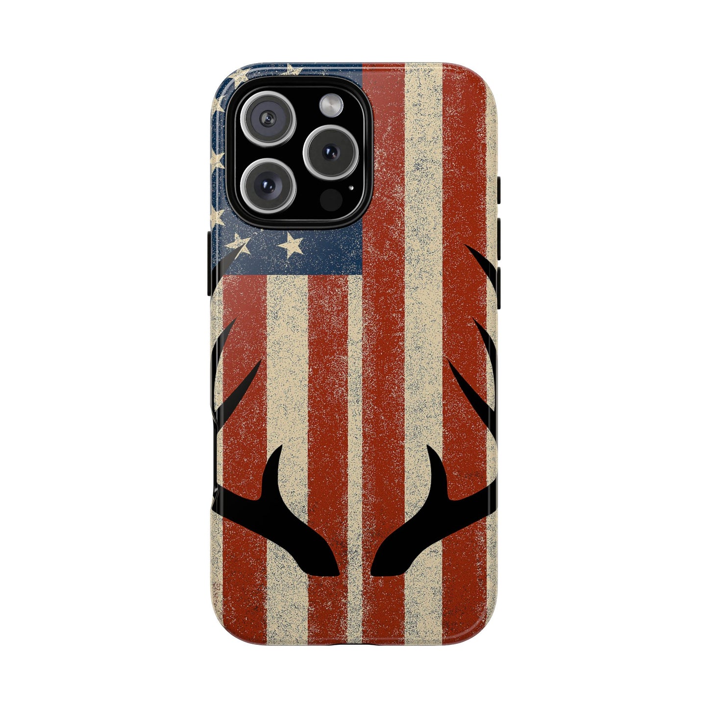 Deer Hunting American Flag Tough Phone Case