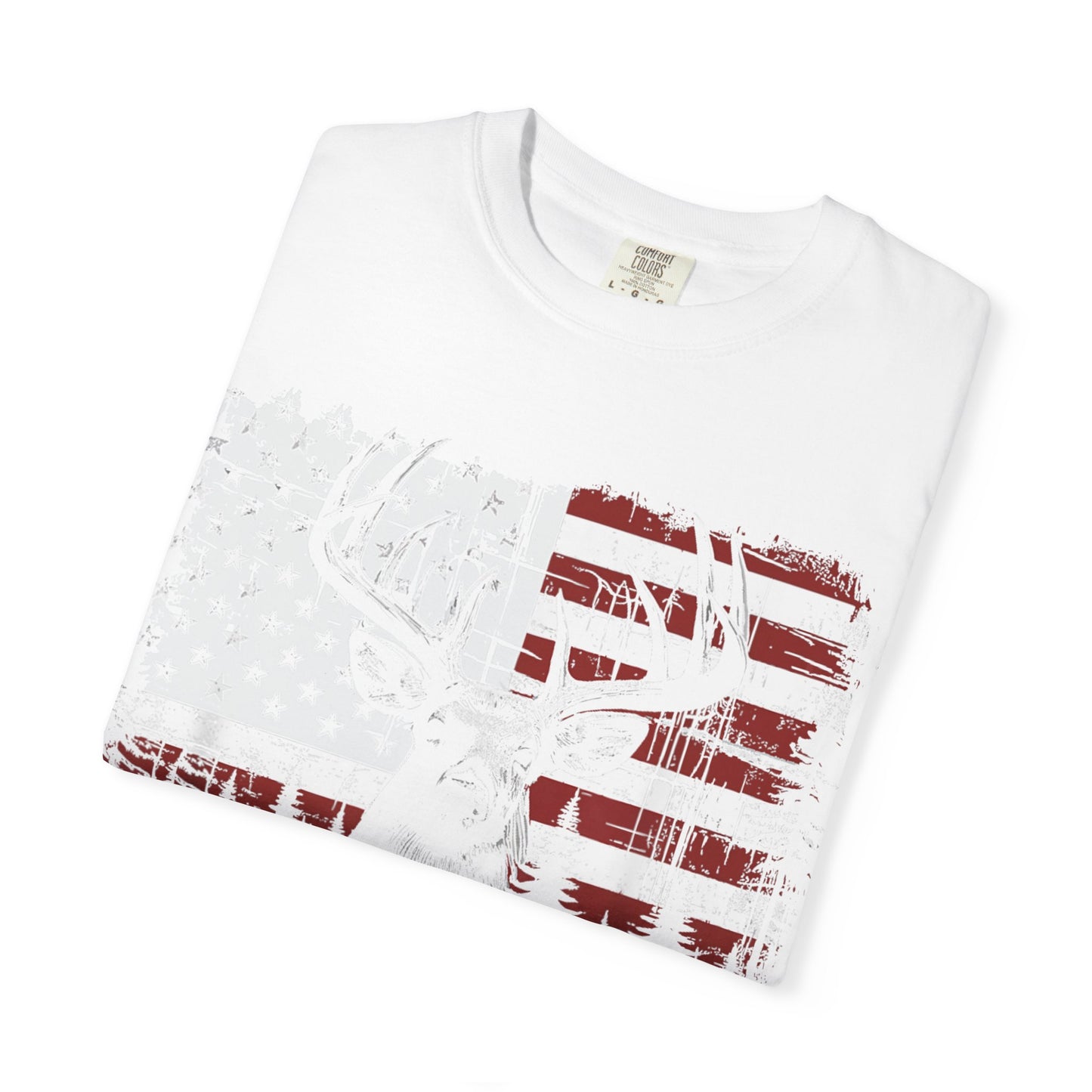 Deer Hunting American Flag Tshirt