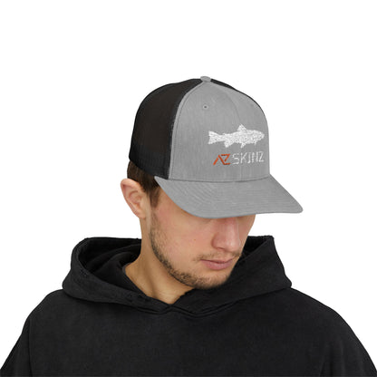 Mountain Trout Flat Brim Trucker Cap