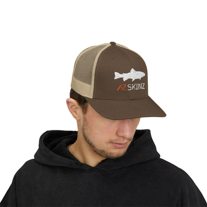 Mountain Trout Flat Brim Trucker Cap