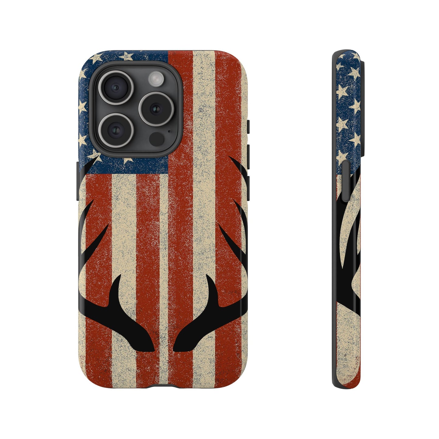 Deer Hunting American Flag Tough Phone Case