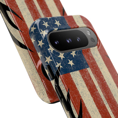 Deer Hunting American Flag Tough Phone Case