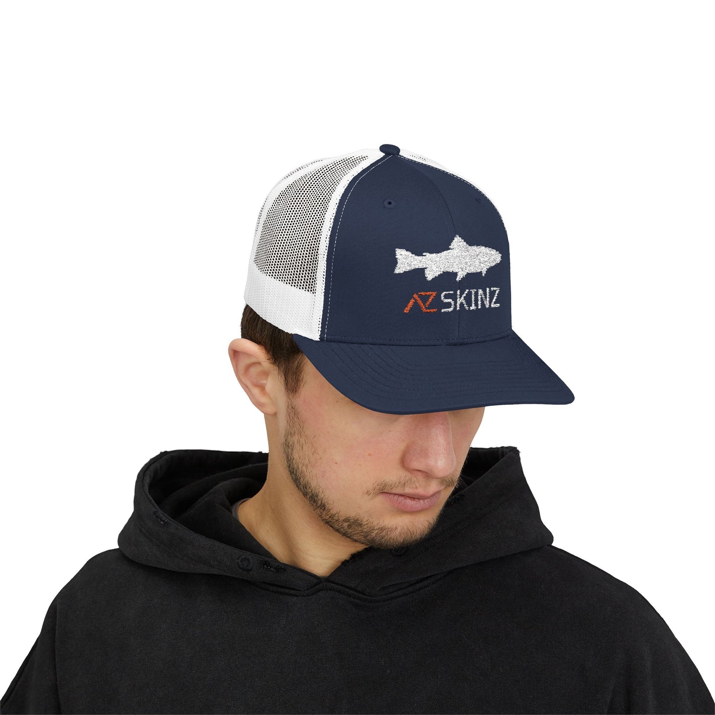 Mountain Trout Flat Brim Trucker Cap