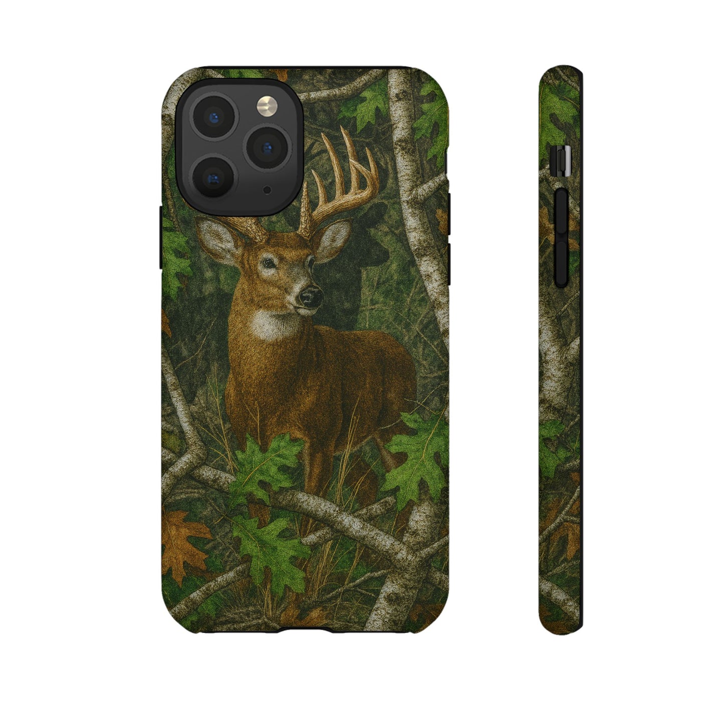 Deer Vintage Tree Camouflage Tough Phone Case