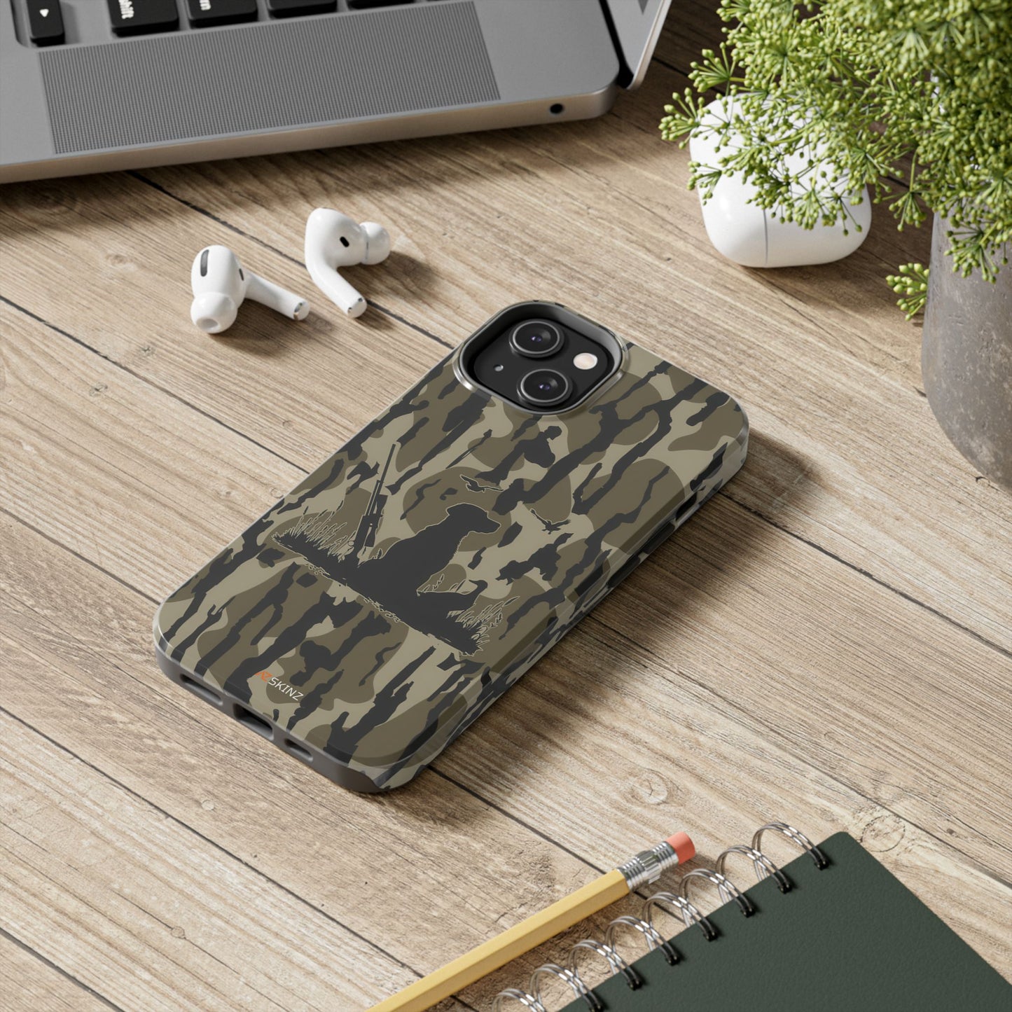 VINTAGE DUCK HUNTING CAMO TOUGH PHONE CASE – DOG HUNTER GIFT