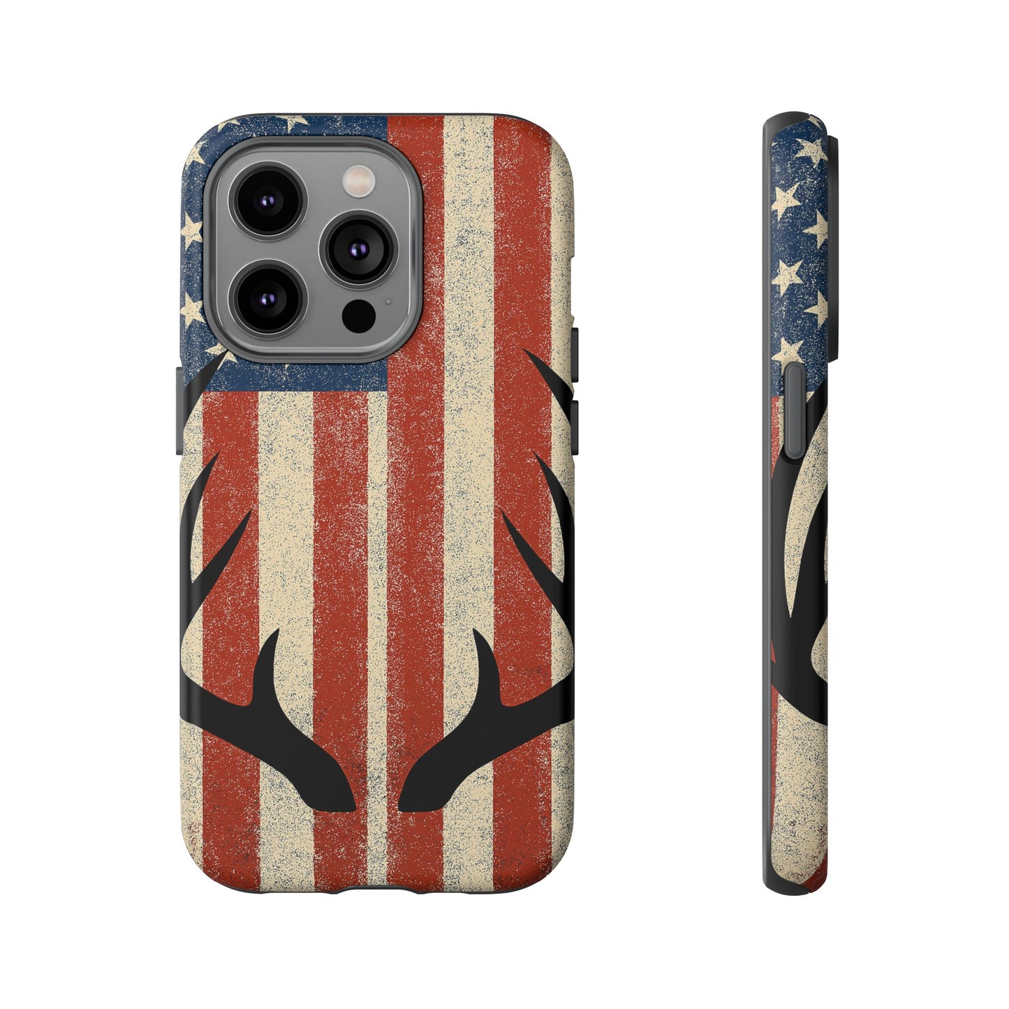 Deer Hunting American Flag Tough Phone Case