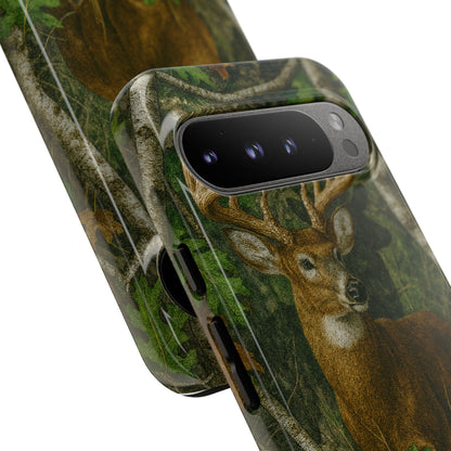 Deer Vintage Tree Camouflage Tough Phone Case
