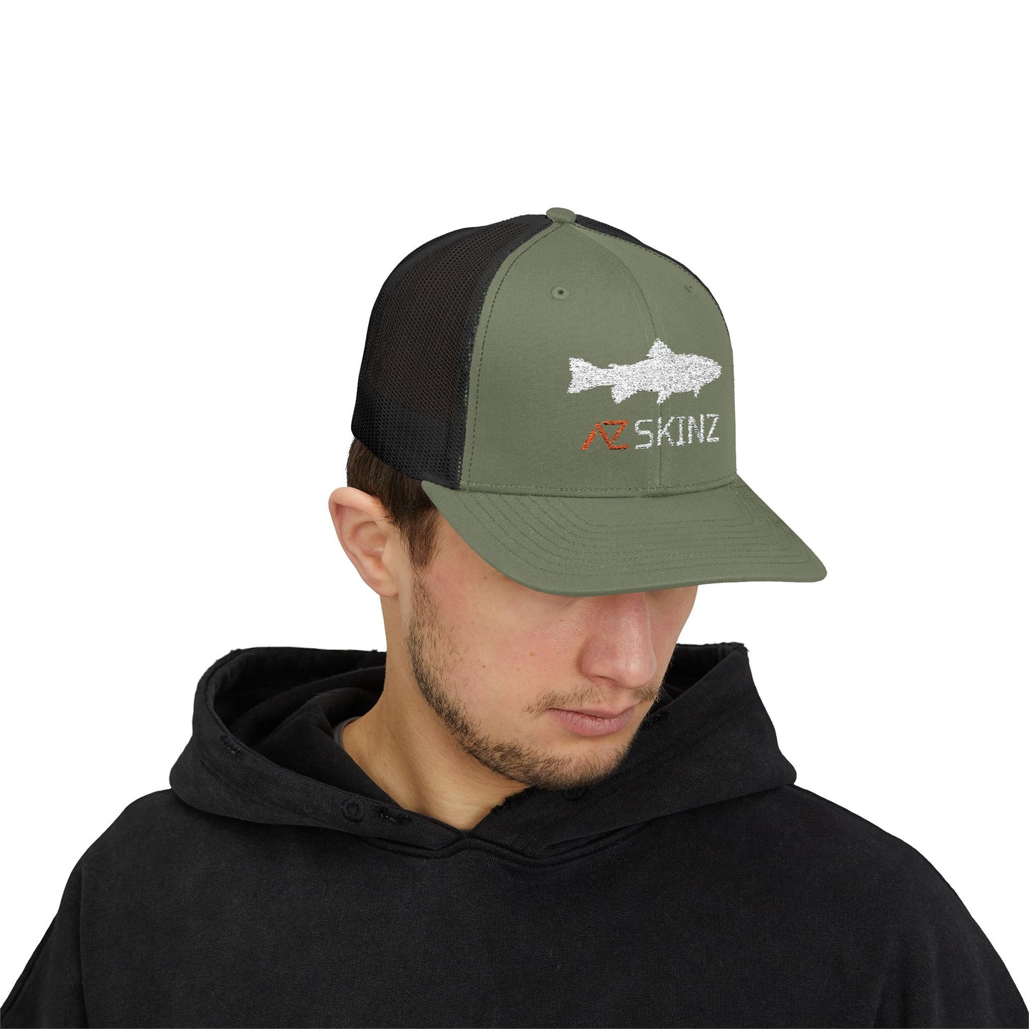Mountain Trout Flat Brim Trucker Cap