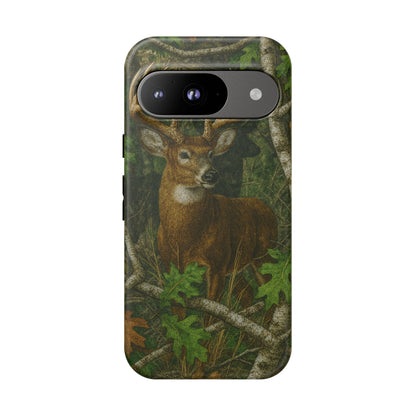 Deer Vintage Tree Camouflage Tough Phone Case