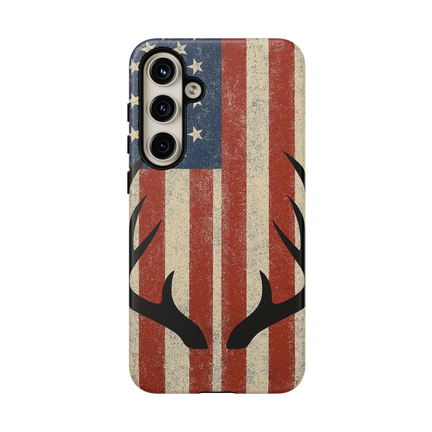 Deer Hunting American Flag Tough Phone Case
