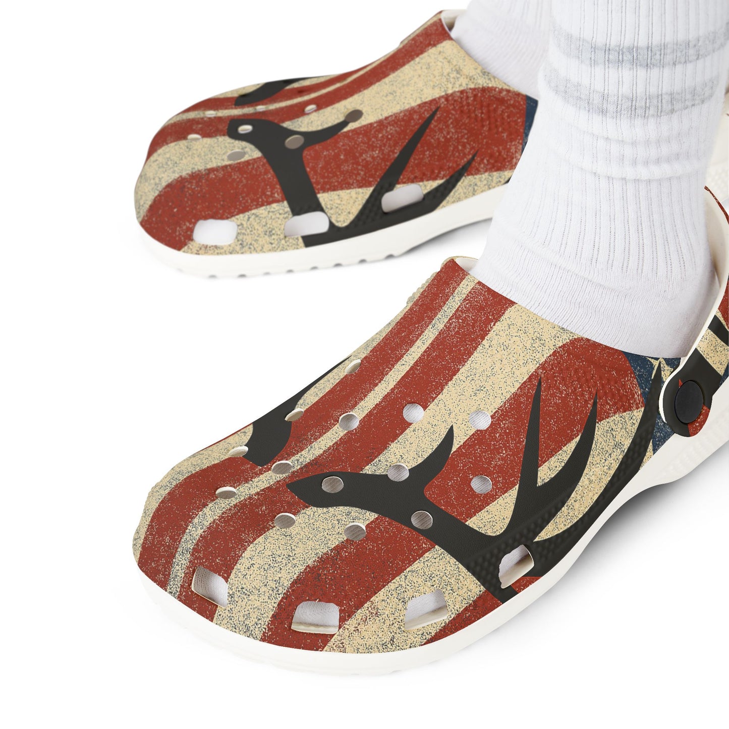 Deer Patriotic EVA Foam Rubber Shoes