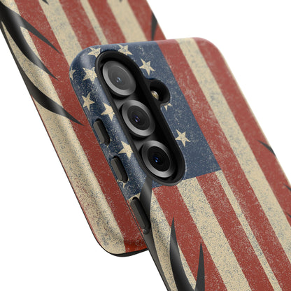 Deer Hunting American Flag Tough Phone Case