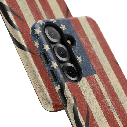 Deer Hunting American Flag Tough Phone Case