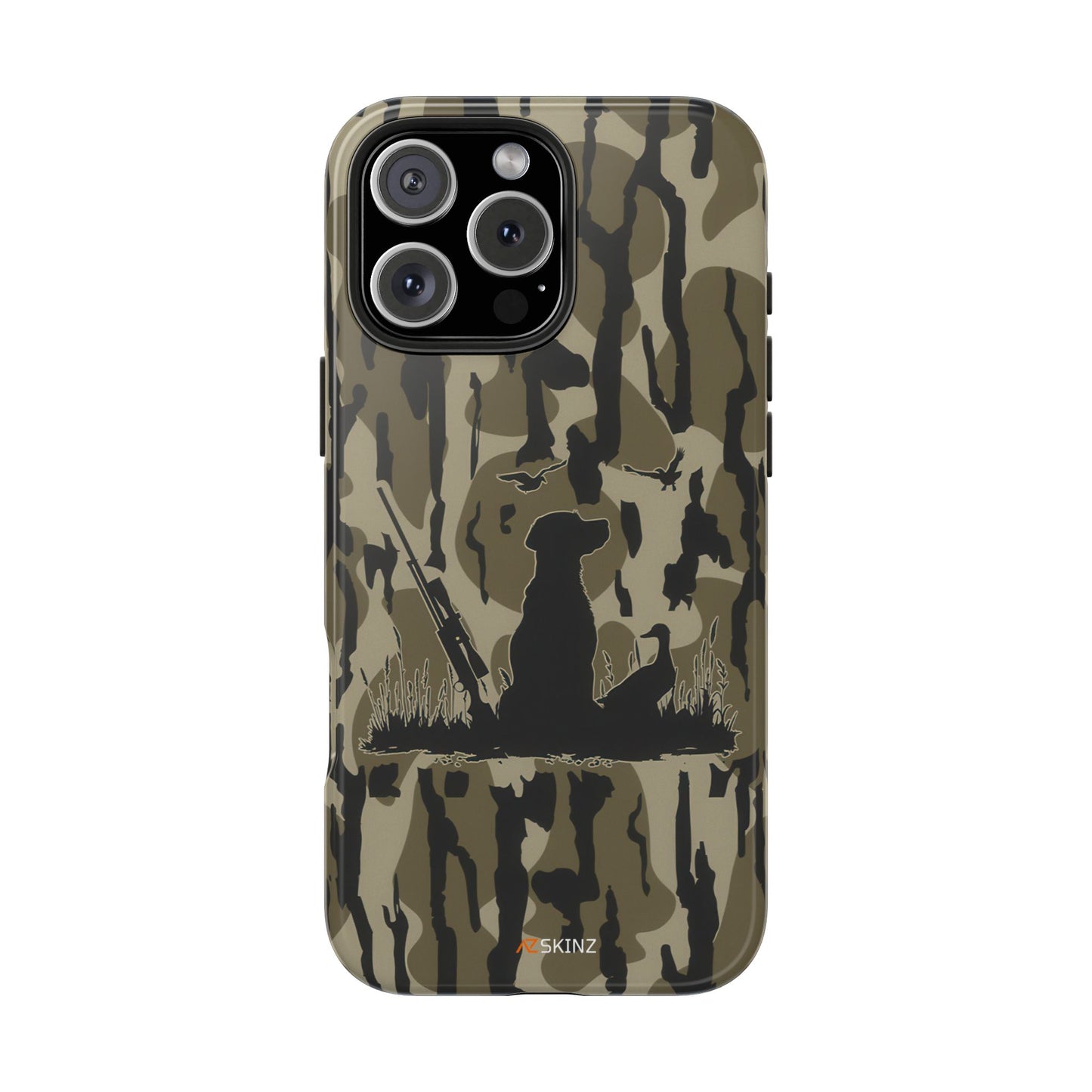 VINTAGE DUCK HUNTING CAMO TOUGH PHONE CASE – DOG HUNTER GIFT