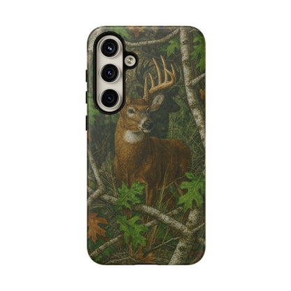 Deer Vintage Tree Camouflage Tough Phone Case