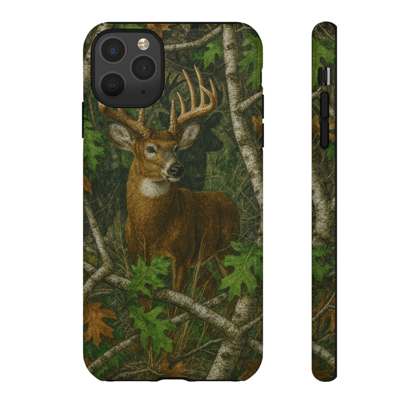 Deer Vintage Tree Camouflage Tough Phone Case