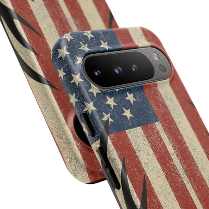 Deer Hunting American Flag Tough Phone Case