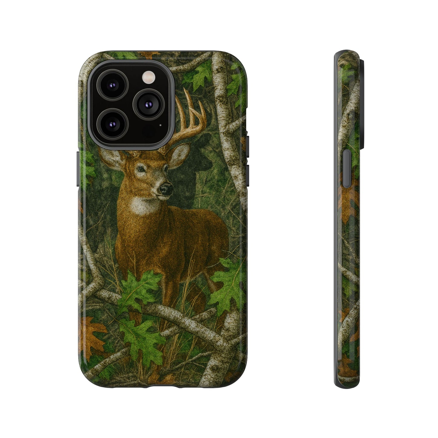 Deer Vintage Tree Camouflage Tough Phone Case