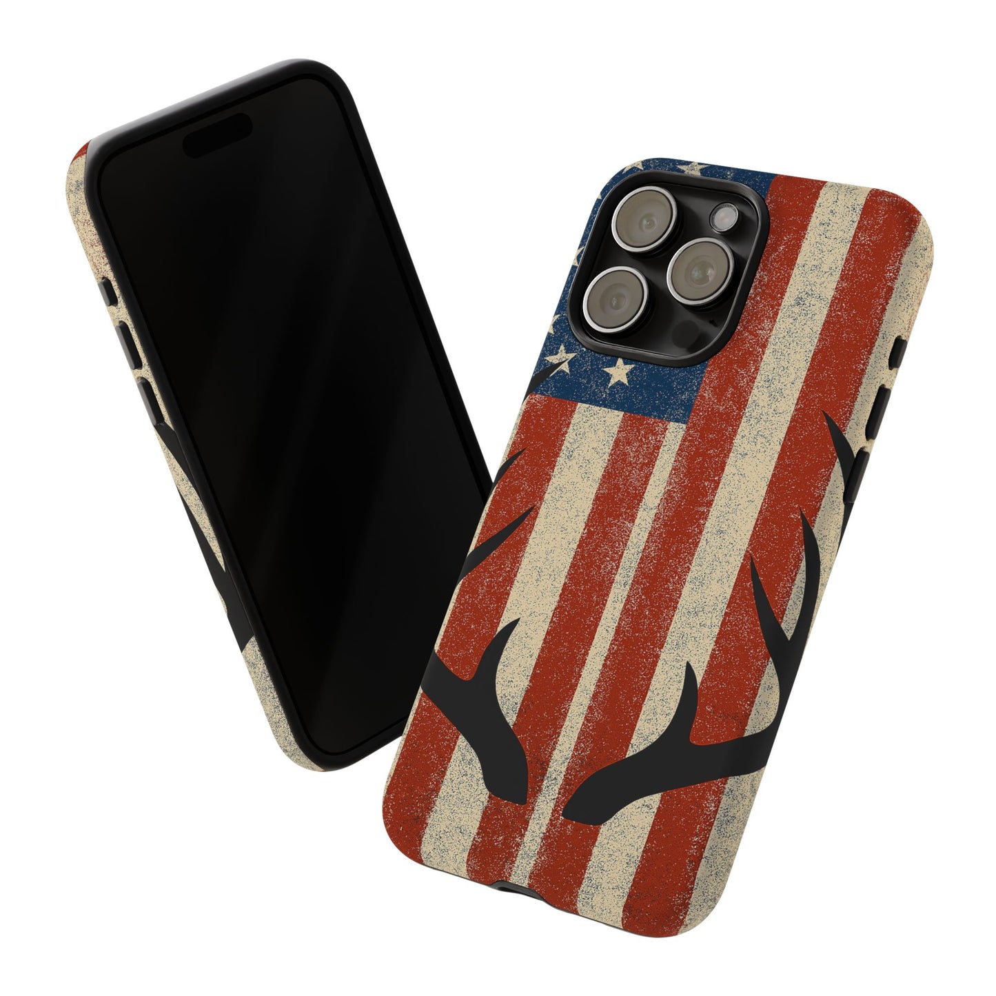 Deer Hunting American Flag Tough Phone Case