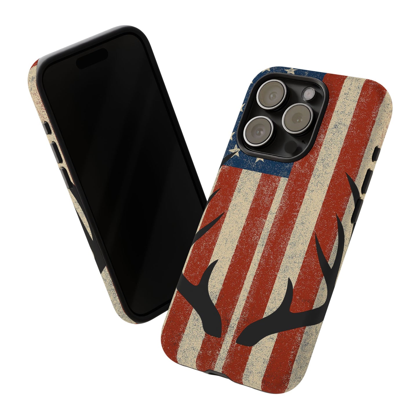Deer Hunting American Flag Tough Phone Case