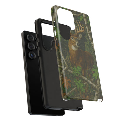 Deer Vintage Tree Camouflage Tough Phone Case