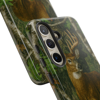 Deer Vintage Tree Camouflage Tough Phone Case
