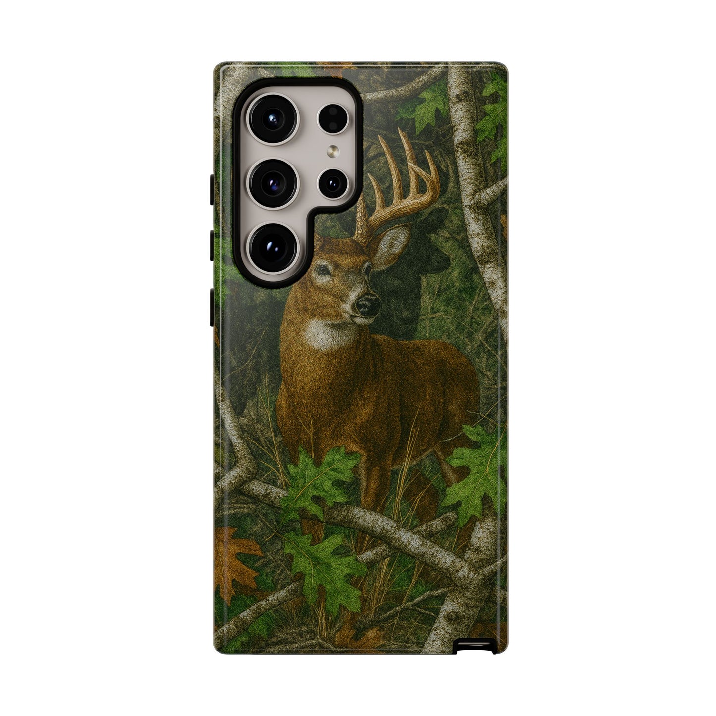Deer Vintage Tree Camouflage Tough Phone Case