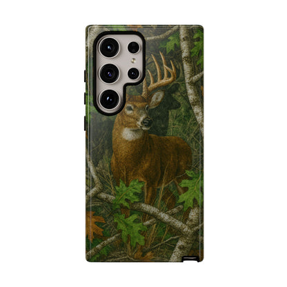 Deer Vintage Tree Camouflage Tough Phone Case