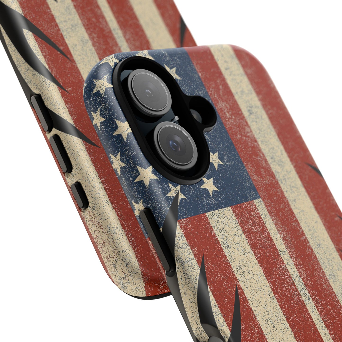 Deer Hunting American Flag Tough Phone Case