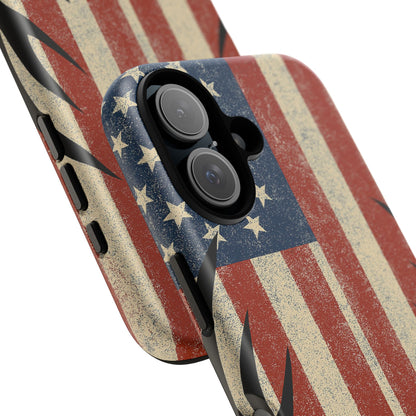Deer Hunting American Flag Tough Phone Case