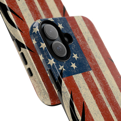 Deer Hunting American Flag Tough Phone Case
