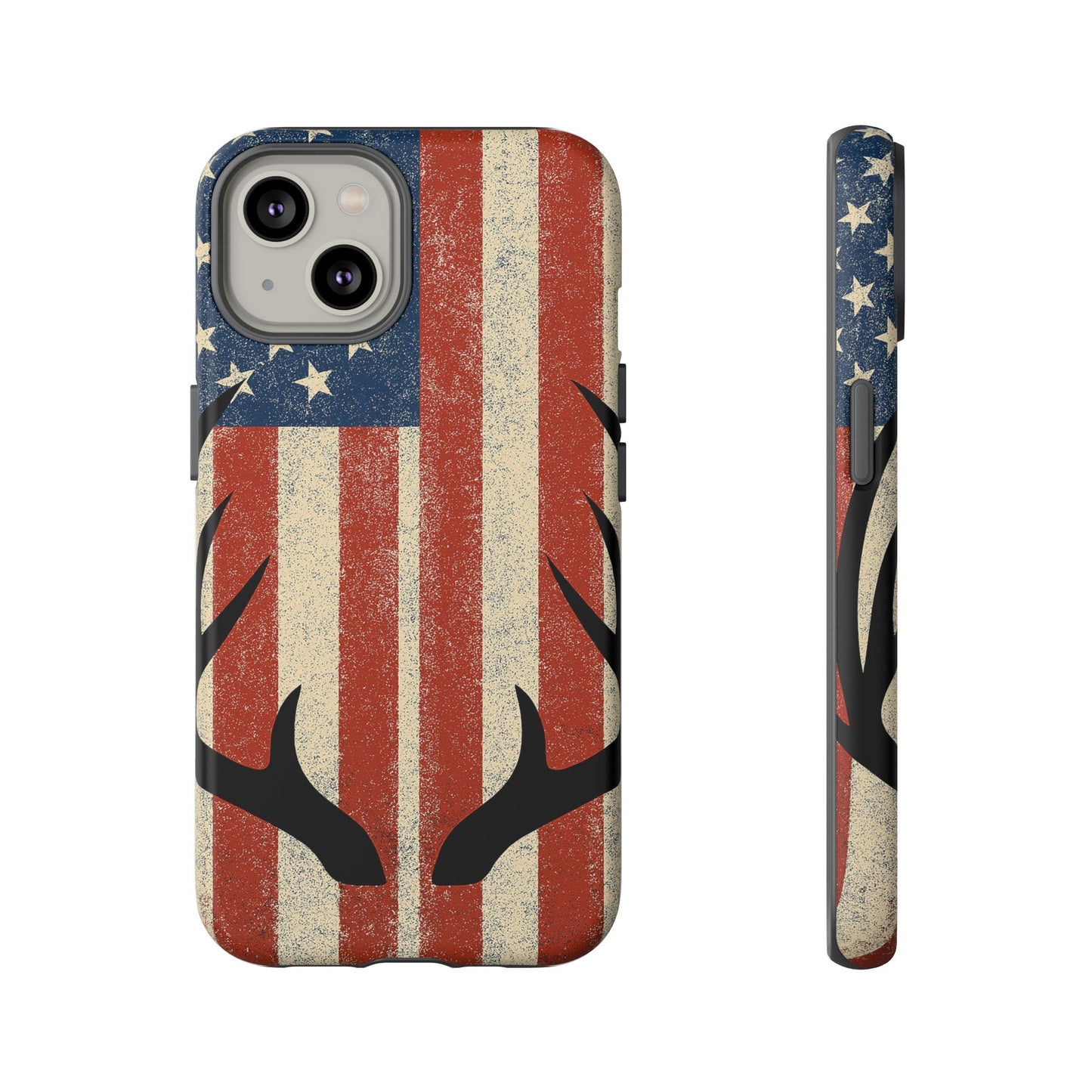 Deer Hunting American Flag Tough Phone Case