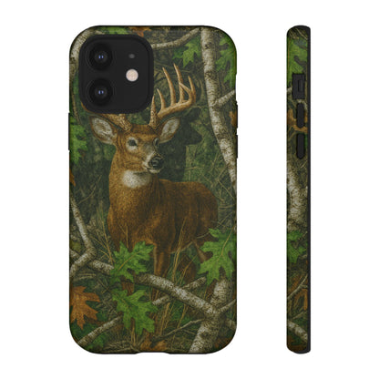 Deer Vintage Tree Camouflage Tough Phone Case