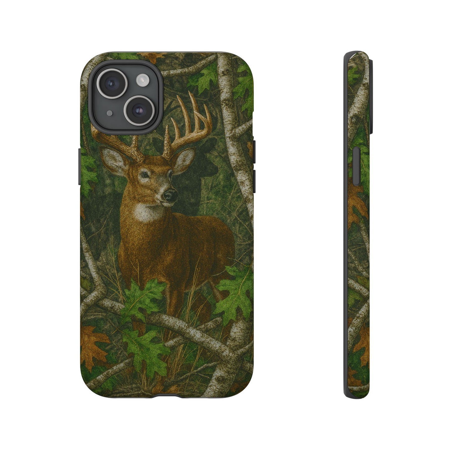 Deer Vintage Tree Camouflage Tough Phone Case