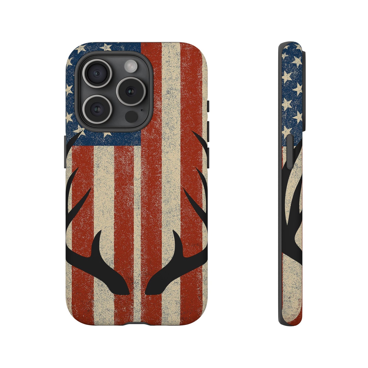 Deer Hunting American Flag Tough Phone Case