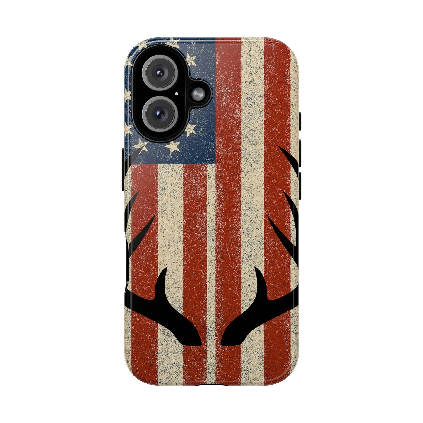 Deer Hunting American Flag Tough Phone Case