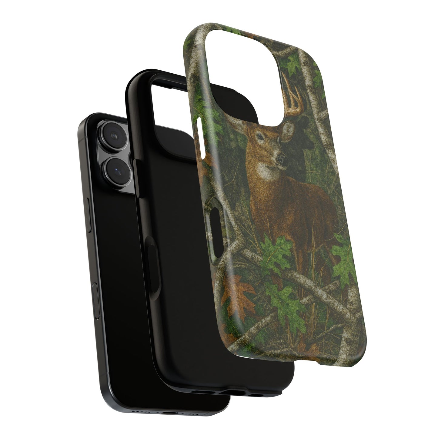 Deer Vintage Tree Camouflage Tough Phone Case