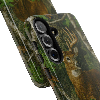 Deer Vintage Tree Camouflage Tough Phone Case