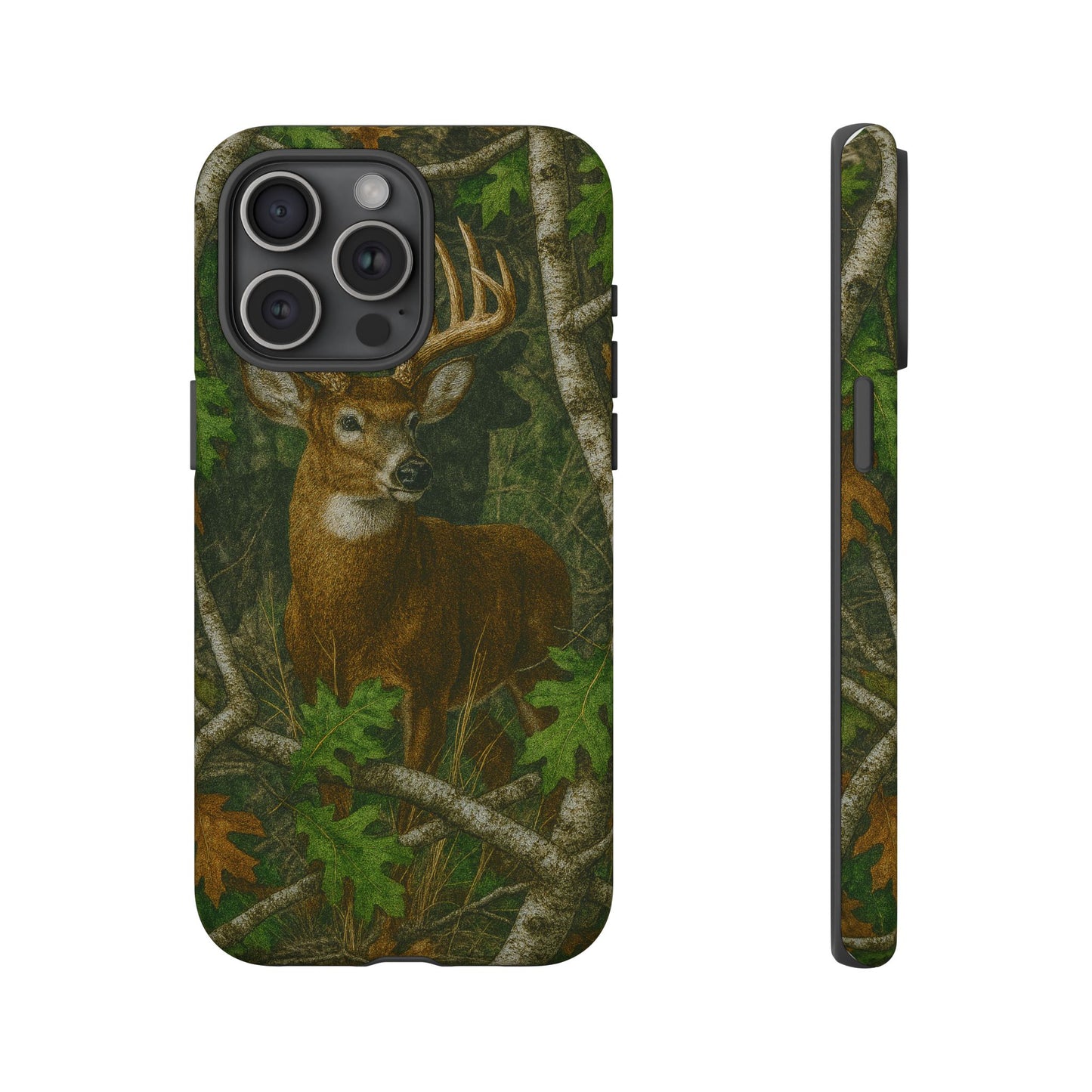 Deer Vintage Tree Camouflage Tough Phone Case