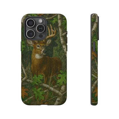 Deer Vintage Tree Camouflage Tough Phone Case