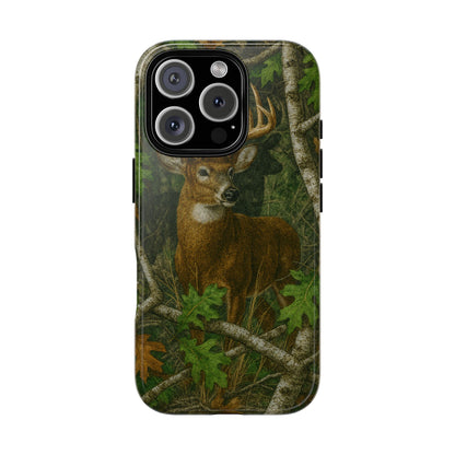 Deer Vintage Tree Camouflage Tough Phone Case