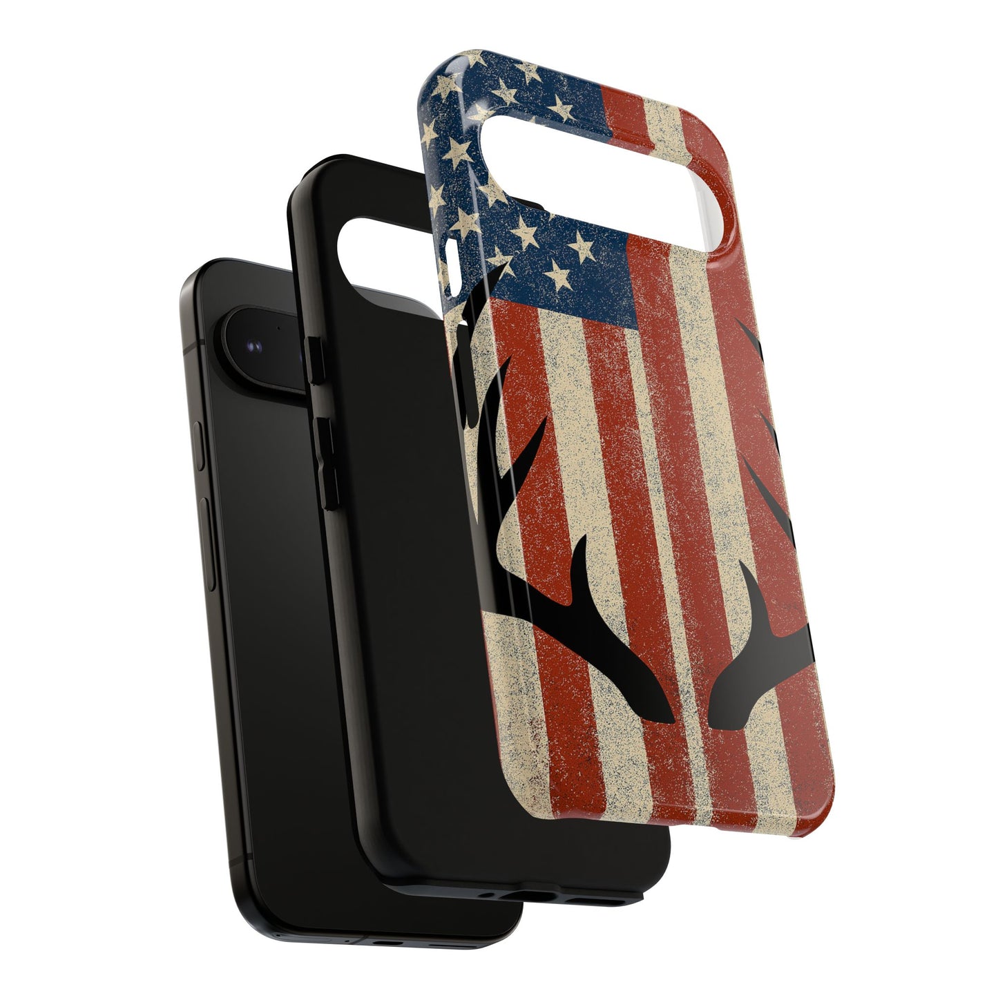 Deer Hunting American Flag Tough Phone Case