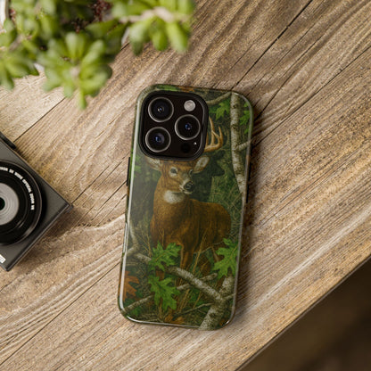 Deer Vintage Tree Camouflage Tough Phone Case