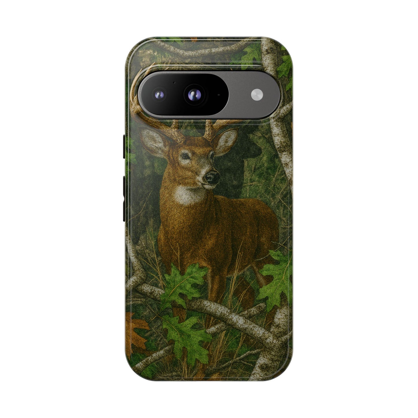 Deer Vintage Tree Camouflage Tough Phone Case