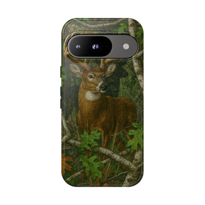 Deer Vintage Tree Camouflage Tough Phone Case