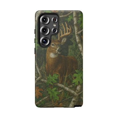 Deer Vintage Tree Camouflage Tough Phone Case