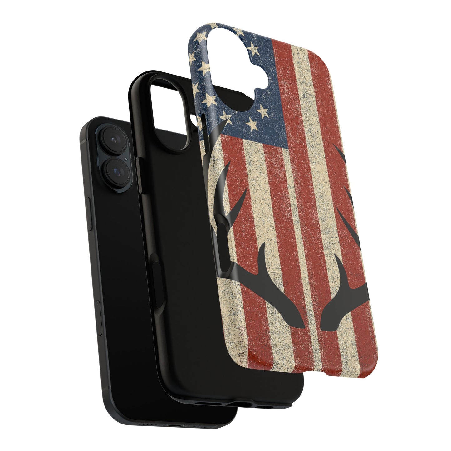 Deer Hunting American Flag Tough Phone Case